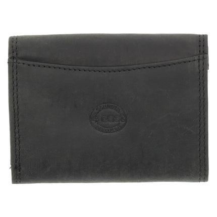  Kleine Portemonnee Zwart | Leren Mini Portemonnee met RFID Bescherming  | Kaarthouder, Briefgeld & Muntvak | 10.5x8.5cm | Ideaal Cadeau – Moederdag, Vaderdag! 