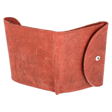 Kleine Portemonnee | RFID Bescherming | Leren Mini Portemonnee met Kaarthouder, Briefgeld & Muntvak | 10.5x8.5cm | Ideaal Rode Kerstcadeau voor Alles 