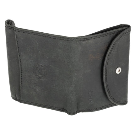  Kleine Portemonnee Zwart | Leren Mini Portemonnee met RFID Bescherming  | Kaarthouder, Briefgeld & Muntvak | 10.5x8.5cm | Ideaal Cadeau – Moederdag, Vaderdag! 