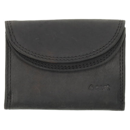 Kleine Portemonnee Zwart | Leren Mini Portemonnee met RFID Bescherming  | Kaarthouder, Briefgeld & Muntvak | 10.5x8.5cm | Ideaal Cadeau – Moederdag, Vaderdag! 