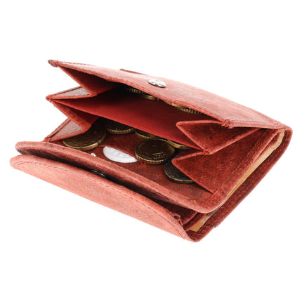 Kleine Portemonnee | RFID Bescherming | Leren Mini Portemonnee met Kaarthouder, Briefgeld & Muntvak | 10.5x8.5cm | Ideaal Rode Kerstcadeau voor Alles 
