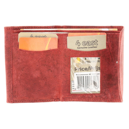 Kleine Portemonnee | RFID Bescherming | Leren Mini Portemonnee met Kaarthouder, Briefgeld & Muntvak | 10.5x8.5cm | Ideaal Rode Kerstcadeau voor Alles 