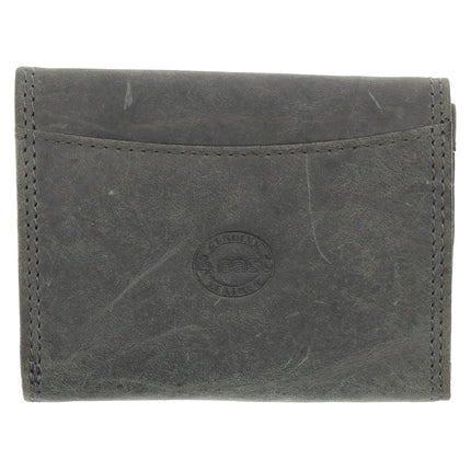 Kleine Portemonnee | Leren Mini Portemonnee met RFID Bescherming  | Kaarthouder, Briefgeld & Muntvak | 10.5x8.5cm - Grijs | Ideaal Kerstcadeau voor Alles 