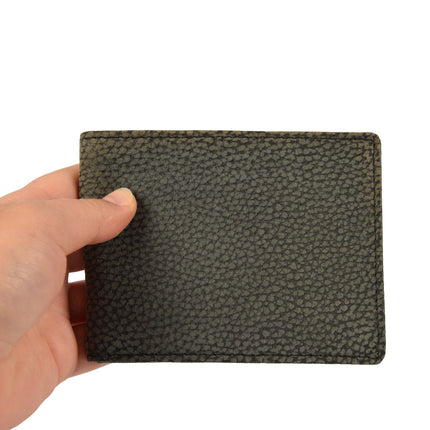 Elegante Leren Portemonnee | Zwart/Grijs | Compact Design | 12.5cm x 9.5cm x 2cm | 6 Kaarthouders | 2 Verborgen Vakken | 2 Ruime Biljetvakken | Ritsvak voor Munten & ID-Vak | Ideaal als Portefeuille Cadeau