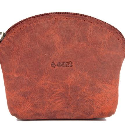 Vakantie portemonnee buffelleer – compacte leren reisportemonnee unisex – kleine portemonnee voor pasjes, muntgeld, cash en sleutels
