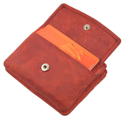Sleuteletui portemonnee - portemonnee etui - ring portemonnee - pasjeshouder met rits - rits portemonnee - 3 ritsen portemonnee - buffelleer portemonnee - portemonnee met 4 vakken