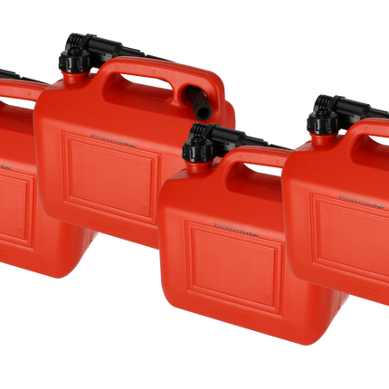 4x Jerrycan 5 Liter met Schenktuit & Afsluitbaar Deksel -  Polyethylene Benzinekan -  Goedkope Autogereedschappen