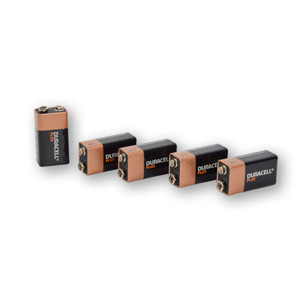 Verschillende Maten Krachtige Alkaline Batterijen | Beschikbaar in AA, AAA, C, D, 4.5V, en 9V | Extra Langdurige 9V | Zwart, Set van 5.