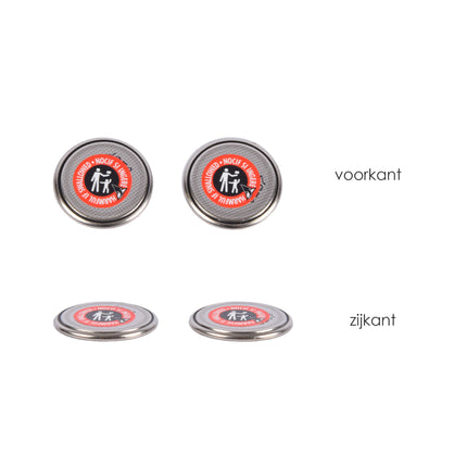 Topkwaliteit Lithium-Knoopcellen - Set van 2 stuks - 3V Spanning - Zilver - 2.3cm Diameter
