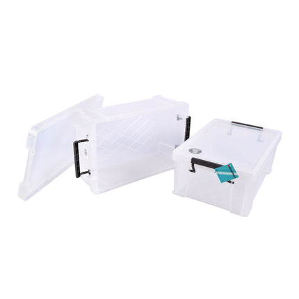 Witte Grote Plastic Opbergbox met Klikdeksel - 2 Stuks - 39.5cm x 25.5cm x 15cm - 10L