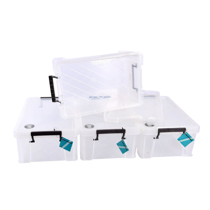 Efficiënte Stapelbare Plastic Opbergbox - 10L - 39.5cm x 25.5cm x 15cm - 4 Stuks