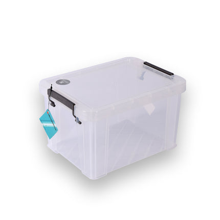Stijlvolle Witte Opbergdoos met Klikdeksel - 5L Kunststof Opbergcontainer | Opbergbox voor Kleding en Gereedschap 