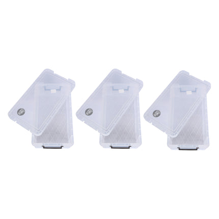 Eenvoudig te Gebruiken Transparante Opbergbox met Deksel - Set van 3 | Afmetingen: 35cm x 20cm x 12.5cm | Inhoud: 5.8L | Vervaardigd uit Stevig Plastic