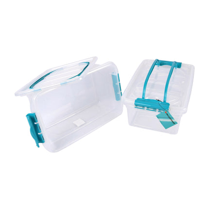 Ruime Opbergbox met Deksel - 30cm x 20.5cm x 12.5cm - 5 Liter - Twee stuks - Opbergdoos
