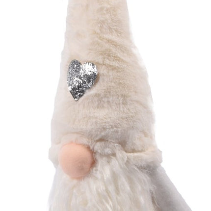 Gnome kerstkabouter | Kerstdecoratie voor binnen | Kabouter Gnome Dwerg Kerst WIT 23X15X85 cm
