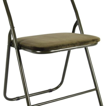 Klapstoel met zachte zitting - klapstoel - velvet - zithoogte van 43 cm - Groen