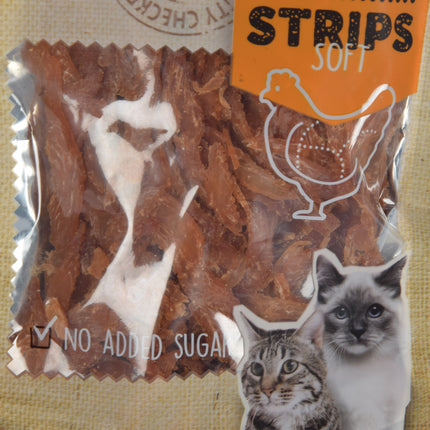 8x Smakelijke Kip Traktatie - Hoogwaardige Traktaties voor Katten - 85g Zak - Met 80% Kip - Zonder Suiker