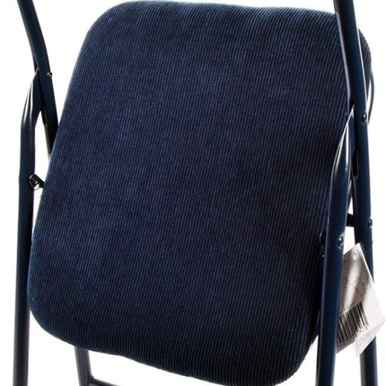 Klapstoel 43 cm zithoogte - Tafelstoel Blauw- Velvet klapstoeltjes - Luxe klapstoelen 