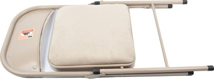 Velvet Eetkamerstoel 6 st inklapbaar met stalen frame Beige