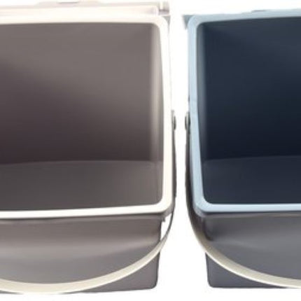 Discountershop® | 3x Opbergbox | afsluitbare |multibox 4.5 liter 100% BIO recyclable | |23x16x13.5 cm Grijs/blauw/Mint