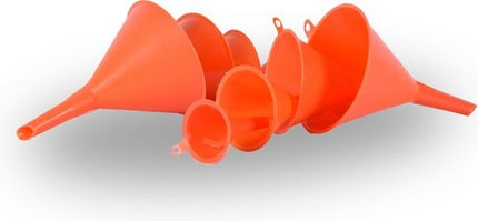 Trechterset |  Trechters | Oranje | 2x set | verschillende maten | voor Keuken en Huishouden | 92 gm | 2 set van 4 stuks, diverse maten