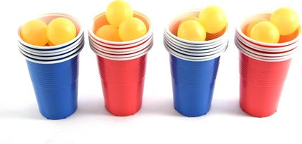 Beerpong 48 delig - 24 bekers met 24 balletjes - Bierpong - Bier-pong - Beer pong set - Beerpong bekers - Beerpong tafel