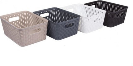Opbergmand |Mand Rattan 36x26x15cm Grijs