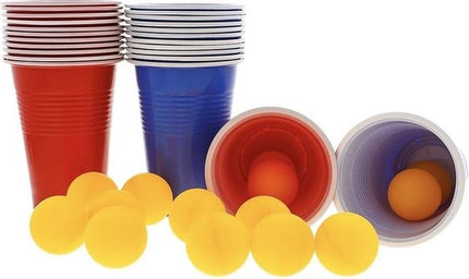 Beerpong 48 delig - 24 bekers met 24 balletjes - Bierpong - Bier-pong - Beer pong set - Beerpong bekers - Beerpong tafel