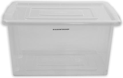 Opbergbox 32 liter 50x35x25 CM cm - Opbergdoos -|Duurzaam| Opbergkist - Opberger transparant met deksel - 00% BPA vrij (Bisfenol A).