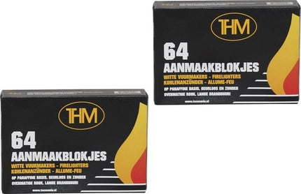 3 X Barbecue aanmaakblokjes - BBQ aanmaak - BBQ - Aanmaakblokjes THM wit paraffine - 192 stuks
