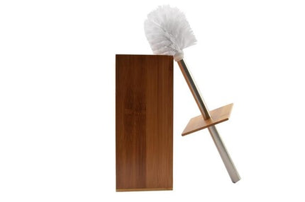 Toiletborstel hout - toiletborstels- WC Bamboe licht kleur- Toiletborstelhouder met WC-Borstelhouder - Houten Borstelhouder 