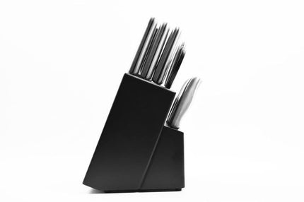 Messenset - 15 stuks - Knife - Keukenmessen - Messenset kopen - Goedkoop - Messenblok - Aanbieding - Zwart - Grijs - Alpina - Alpina messenset