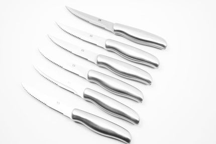 Messenset - 15 stuks - Knife - Keukenmessen - Messenset kopen - Goedkoop - Messenblok - Aanbieding - Zwart - Grijs - Alpina - Alpina messenset