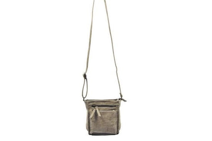 Bicky Bernard Schoudertas Grey met 5 ritsen - tas - tassen - schoudertas dames - handtas - Grey schoudertas - schoudertas meiden -