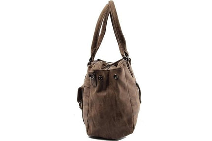 Schoudertas - Crossbodytas - tassen - tassen dames - tassen kopen - tassen hengsel - tassen Bruin - Donkerbruin - Dames tas - handtas - handtassen - handtas dames - handtassen dames - handtas Bruin- Donkerbruin Omhang Schoudertas Ritsvakjes Trendy