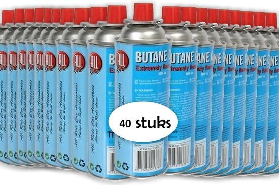 Gasfles butaan gasbus met inhoud van 227 gram - 40 stuks in de verpakking