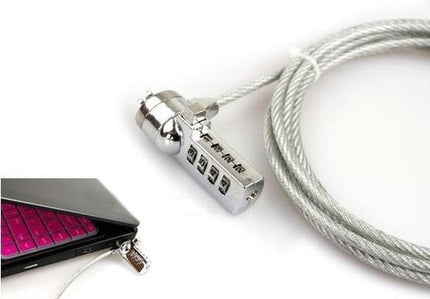 Premium Anti-diefstal Computerbeveiligingskabel met Dubbel Cijferslot | Ketting Slot voor Laptop | Kettingslot Notebook | Computerslot Pc | Anti Diefstal Computer | Beveiligingskabel | Computerketting
