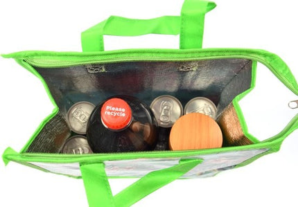 Fresh & Cold koeltas-  Lunchtas - Koeltas - Lunchbox - Leuke Vrolijke Picknicktas - koel|tas| strand| Koelbox | dames 8 liter polyetheen Groen