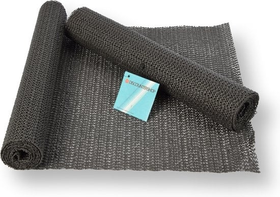 2 stuks - Antislipmat voor Keukenlades - Zwart - 150cm Lengte - 30cm Breedte – Polyester