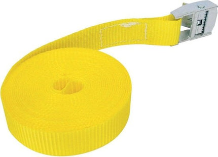 2X Snelsluiting Spanband 2,5 meter 100 Kg Geel - snelsluiting