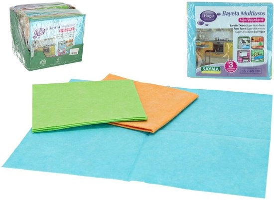 36x Kleurige Reinigingsdoeken | Sopdoek/Sopdoeken | schoonmaakdoek viscose 36 x 40 cm