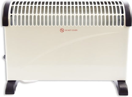 Discountershop Elektrische Convector Kachel - 750 /1250 / 2000 Watt - Verstelbare Thermostaat - Wit
