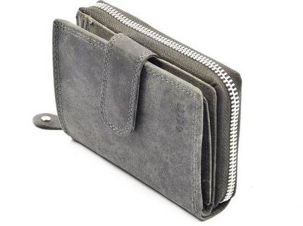 Portemonnee - portemonnee dames - portemonnee heren - portemonnee pasjes - Portemonnee creditcard - Portemonnee met creditcardhouder - creditcard portemonnee - Lederen portemonnee - Creditcardhouder - Grijs - RFID Protected Anti skim - 4E-401