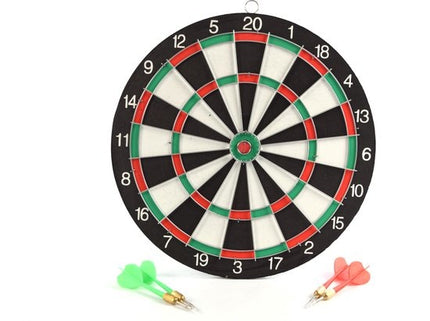 Dartbord - 28 cm - tweezijdig - met 4darts