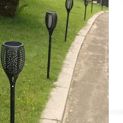 4x Solar 50cm Tuinfakkel met sensor 36 Led 300mAh 1.2V – Tuinverlichting op zonne-energie – Buitenverlichting