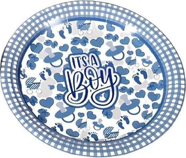 Gerimport Feestborden Boys 18 Cm Papier Blauw 8 Stuks