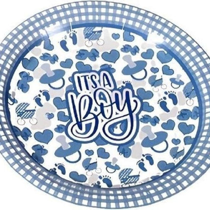 Gerimport Feestborden Boys 22 Cm Papier Blauw 6 Stuks