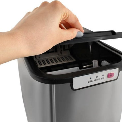 Discountershop® IJsblokjesmachine - 2 Liter - 6-8 Min. - 12kg/24u - IJsblokmaker met IJsschep - Zilver
