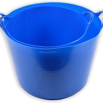 Stevige Flexibel Emmer Wasmand | Kuipen |39,26 liter Blauw | Wasmachine | Mand | Opbergmanden | Grote manden | Ronde manden
