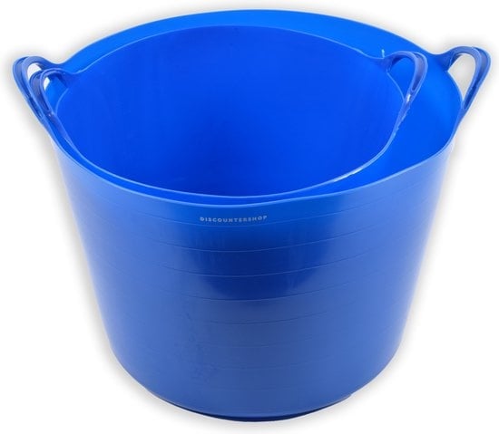 Stevige Flexibel Emmer Wasmand | Kuipen |39,26 liter Blauw | Wasmachine | Mand | Opbergmanden | Grote manden | Ronde manden